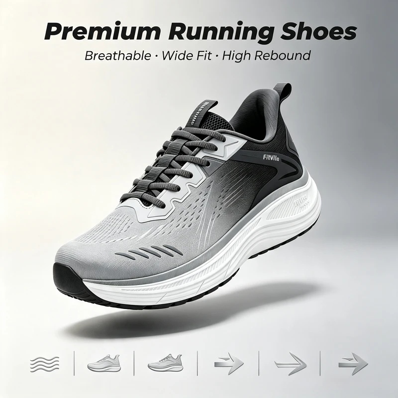 Zapatillas deportivas para hom - Wide Toe Box Running Sneakers reseña y precio